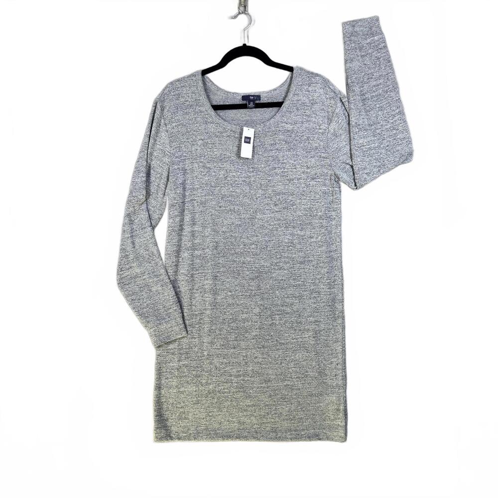 Gap Women's Long Sleeve Knit Dress‎ Medium Gray Grey New NWT